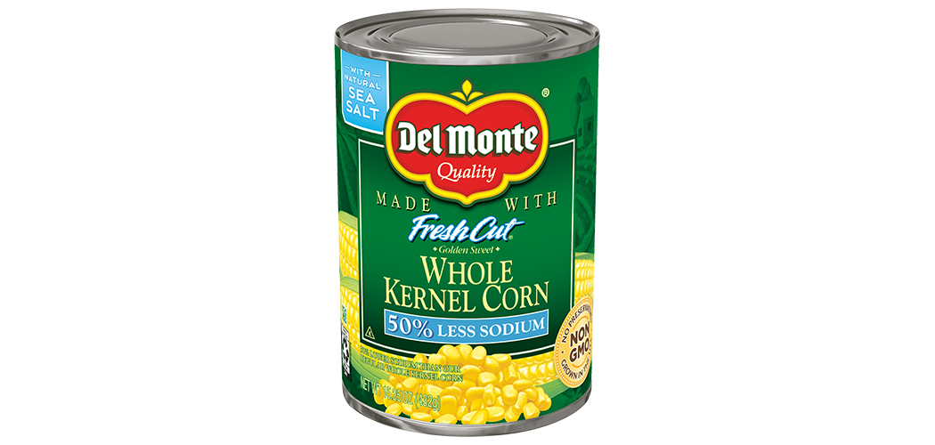 50 Less Sodium Golden Sweet Whole Kernel Corn Del Monte®